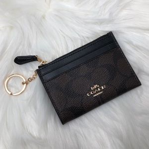 NEW Coach Credit Card ID Case Crossgrain Brown